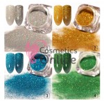 Set 12 cutiute cu sclipici extra fin Holografic, color pentru unghii Cod DC019